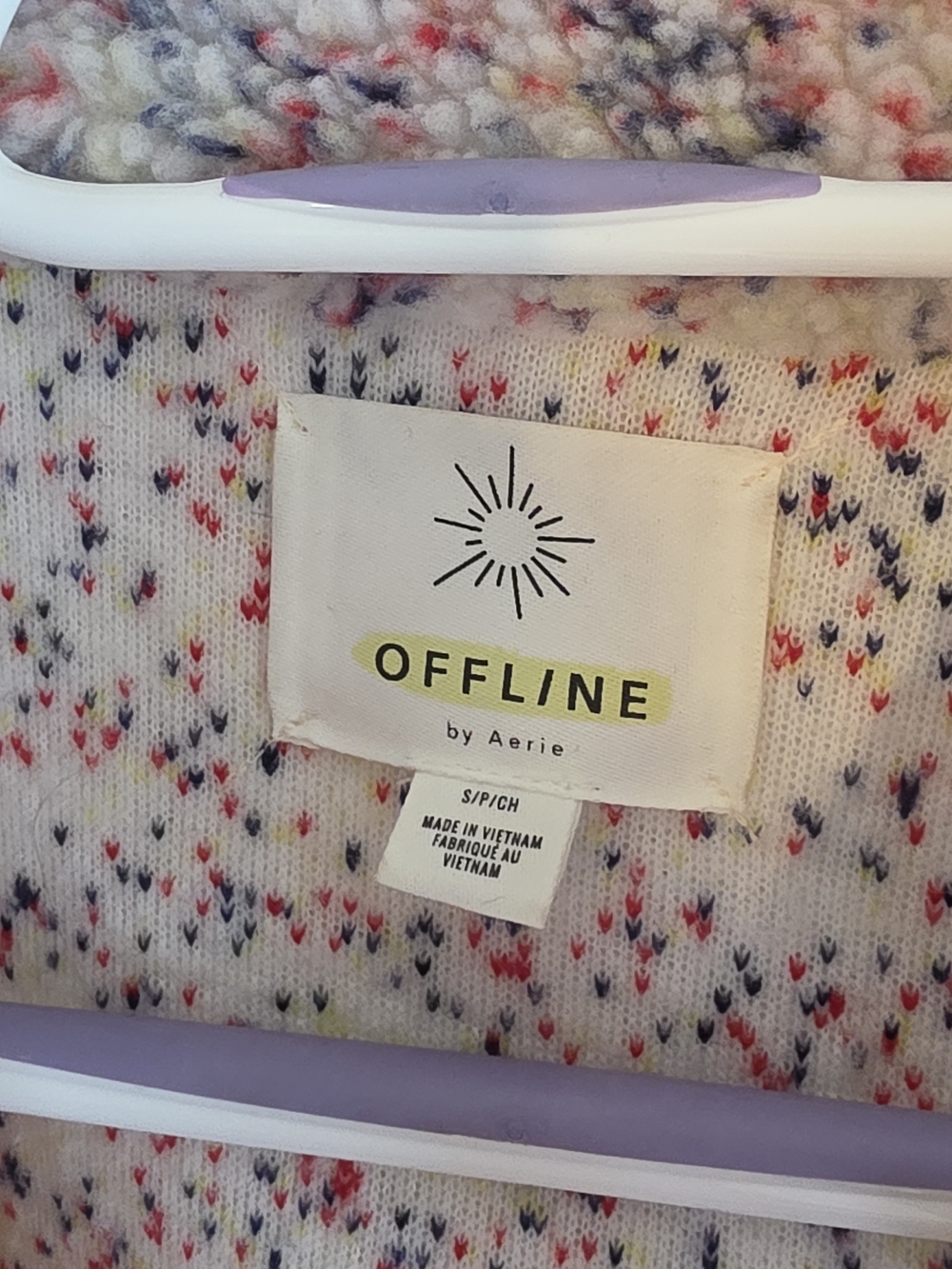 aerie Offline Multicolor Sherpa Puffer Jacket - Picture 10 of 11